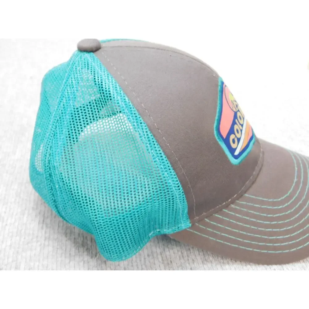 Colorado Trucker Hat Teal Mesh Back Unisex Cap
